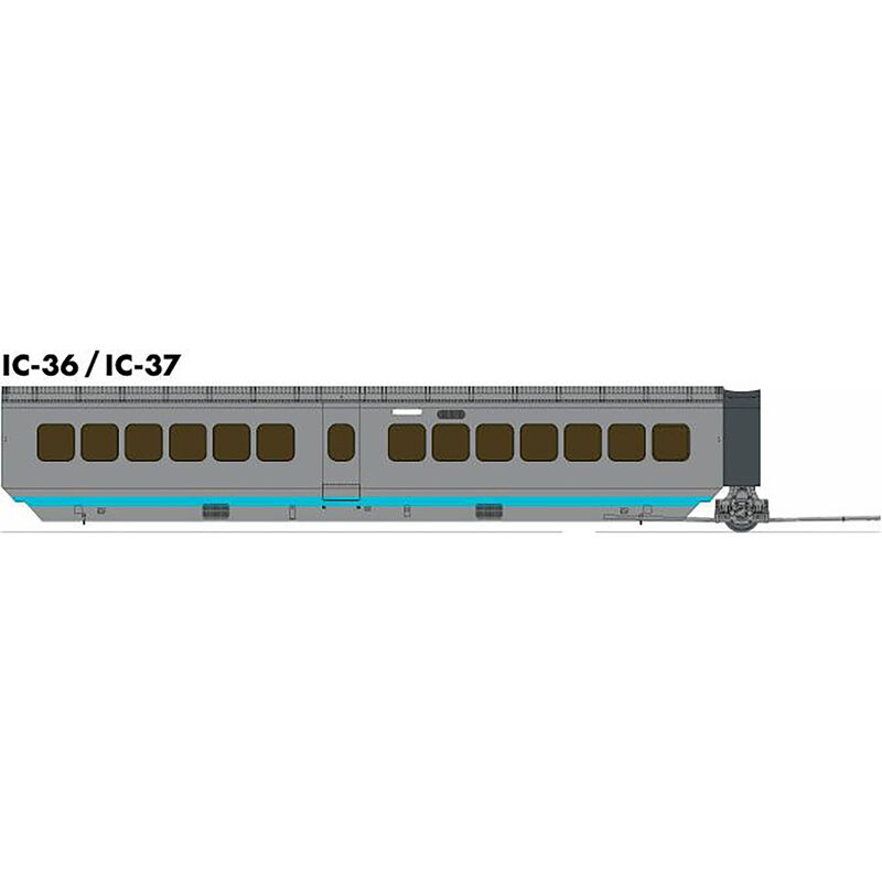 HO UAC TurboTrain Additional Coach UAC/DOT
