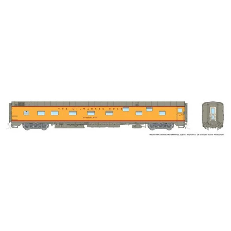 HO Duplex Sleeper: Milwaukee Road - 1955 UP Colors: Zumbro River