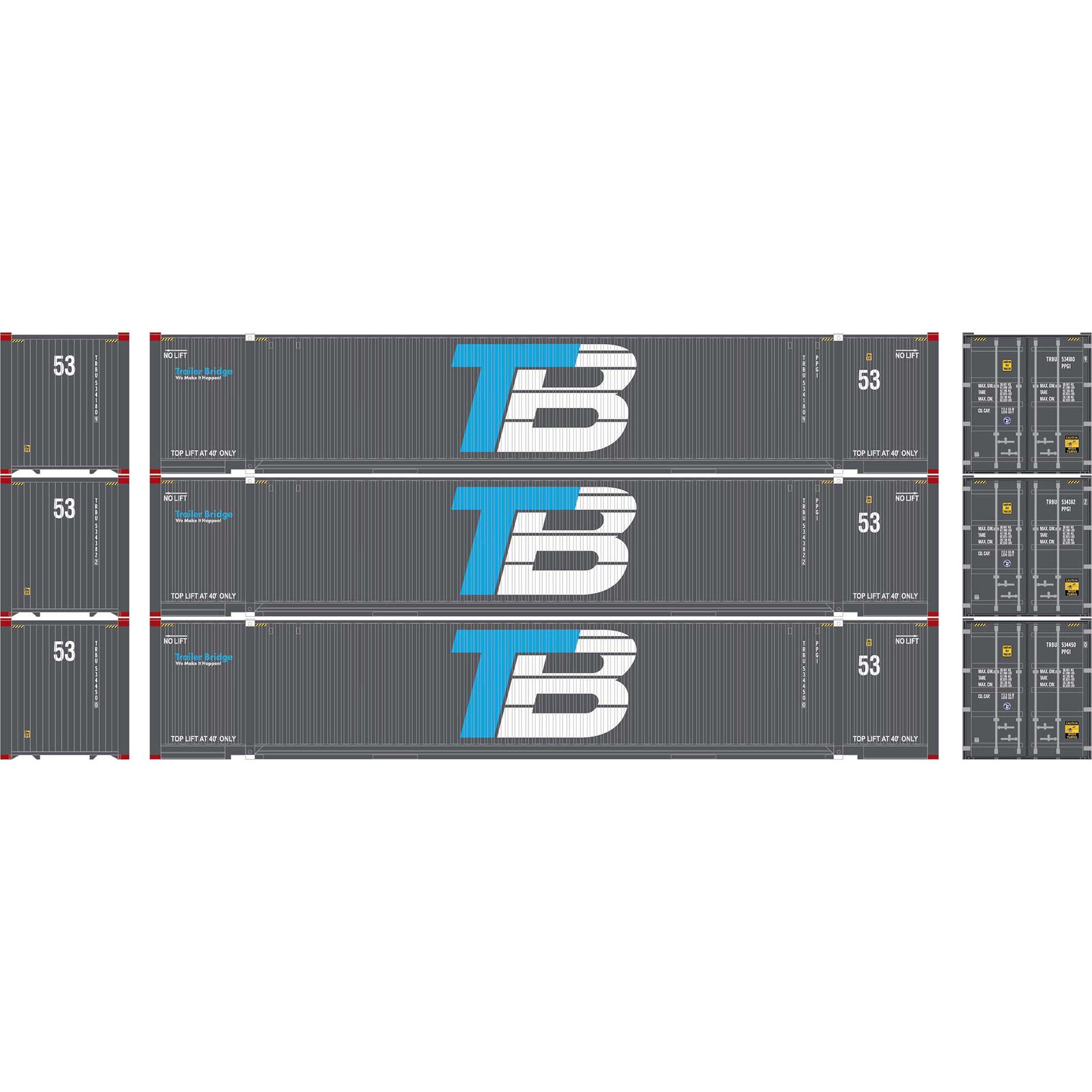 HO ATH 53' Jindo Containers, TRBU #534180 9/534382 2/ 534450 0 (3)