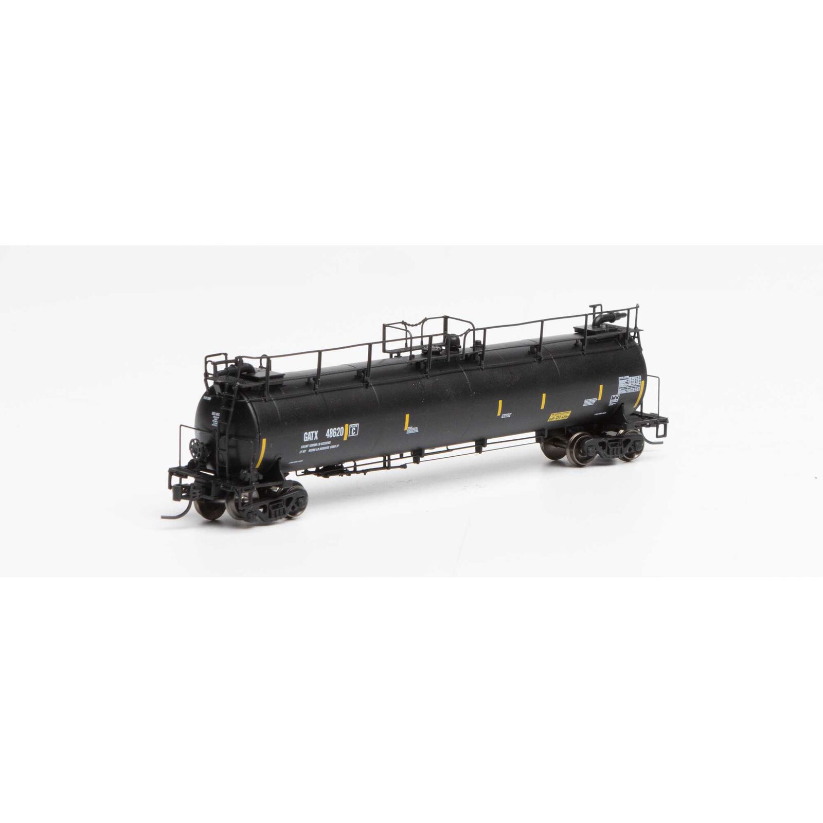 N TankTrain Intermediate,GATX/Yellow Stripe #48620