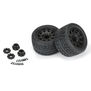 1/8 Menace HP BELTED F/R 3.8" MT Tires Mounted 17mm Black Raid (2)