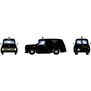 HO RTR 1955 F-100 Panel Truck, Police/Black