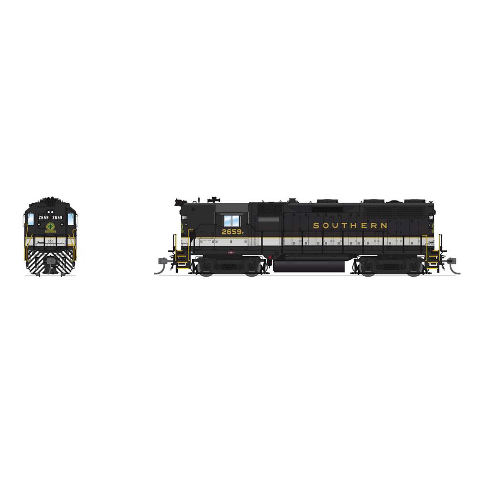 HO EMD GP35 Locomotive, SOU 2659, Tuxedo Scheme