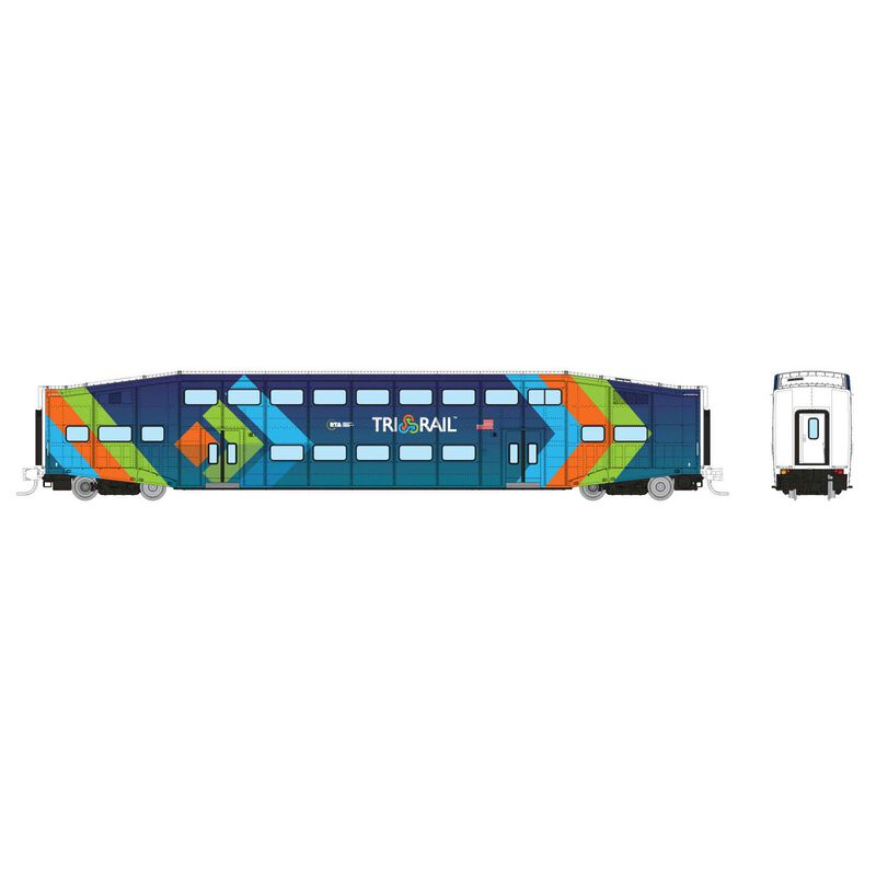 N Bilevel Commuter Car: TriRail - Dark Blue Scheme: Single Coach