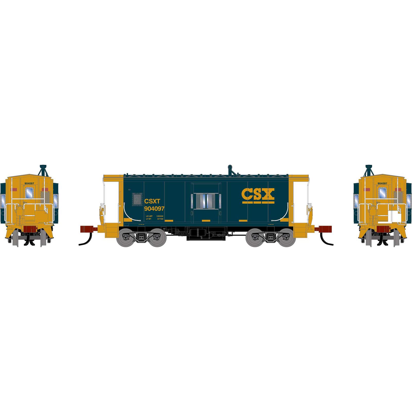 N ATH Bay Window Caboose, CSX #904097