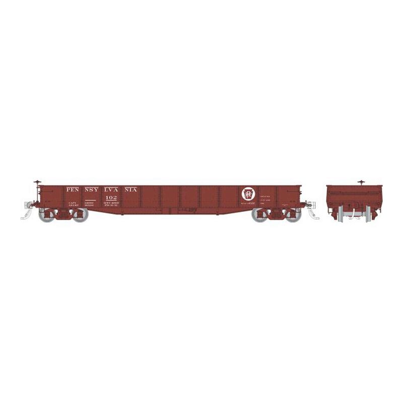 HO G22 Gondola: PRR - Circle Keystone (AB brakes): 6-Pack