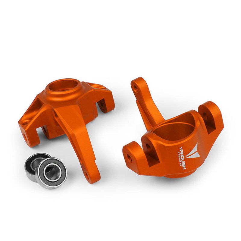 EXO Steering Knuckles Orange Anodized: Axial Yeti