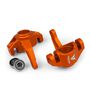 EXO Steering Knuckles Orange Anodized: Axial Yeti