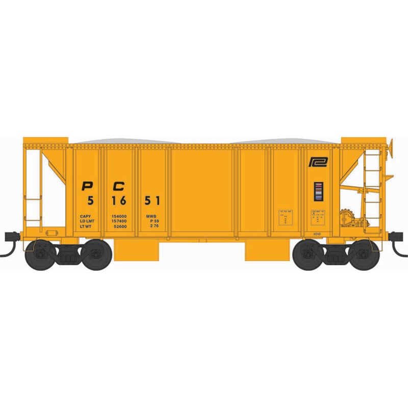 HO 70-Ton 2-Bay Ballast Car, PC #51656