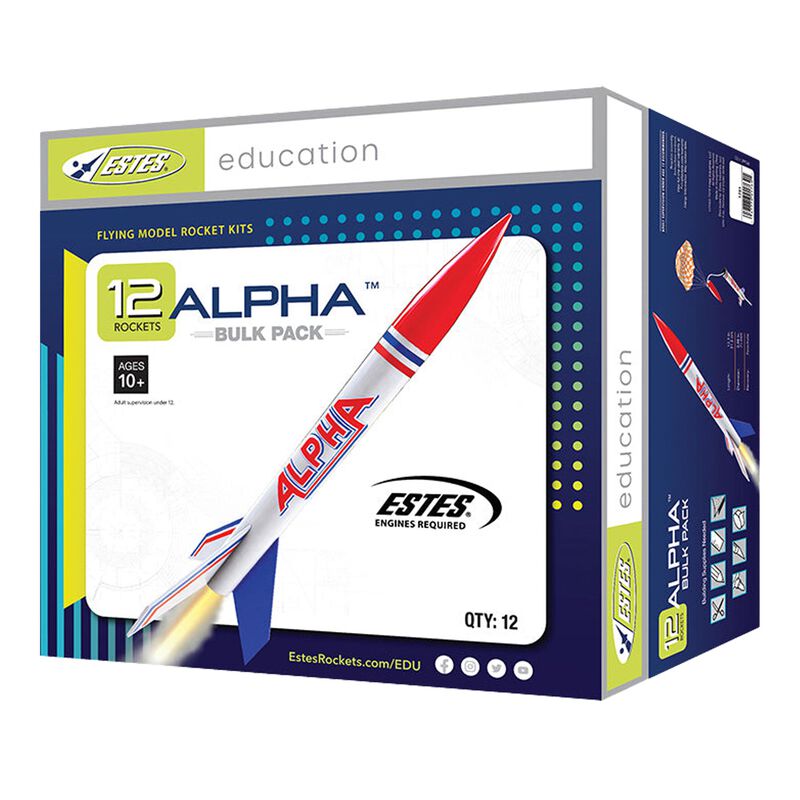 Estes Alpha&reg; Model Rocket Bulk Pack (12)