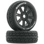 Bandito 1/8 Buggy Tire C3 Mounted Spoke Tires, Black (2)