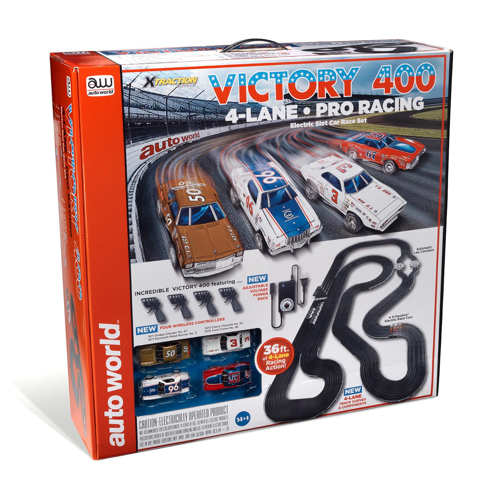 Round 2, LLC 36' Victory 400 Slot Race Set 4 Lane | Tower Hobbies