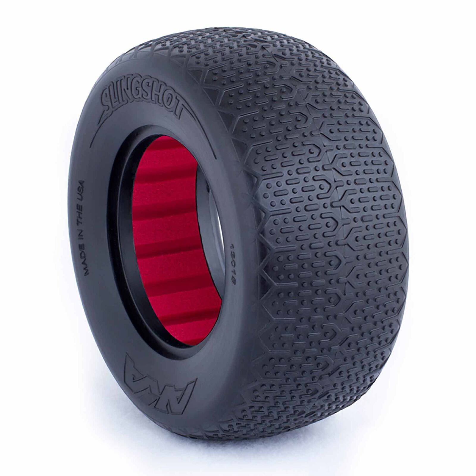 1/10 Short Course Typo Wide, Rear Clay Mount Tires with Red Insert: Slash 2WD