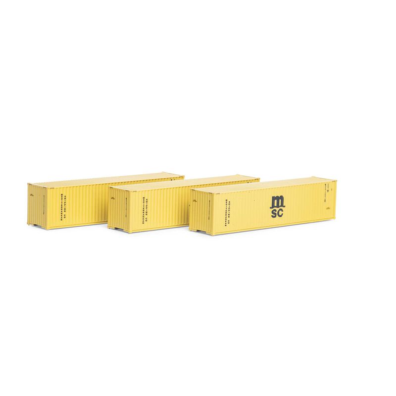 N 40' Corrugated HC Container, MSC/Yellow #2 (3)