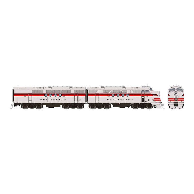 HO EMD FT A+B (DC/DCC/Sound): Burlington (CB&Q): #105-A + 105-B