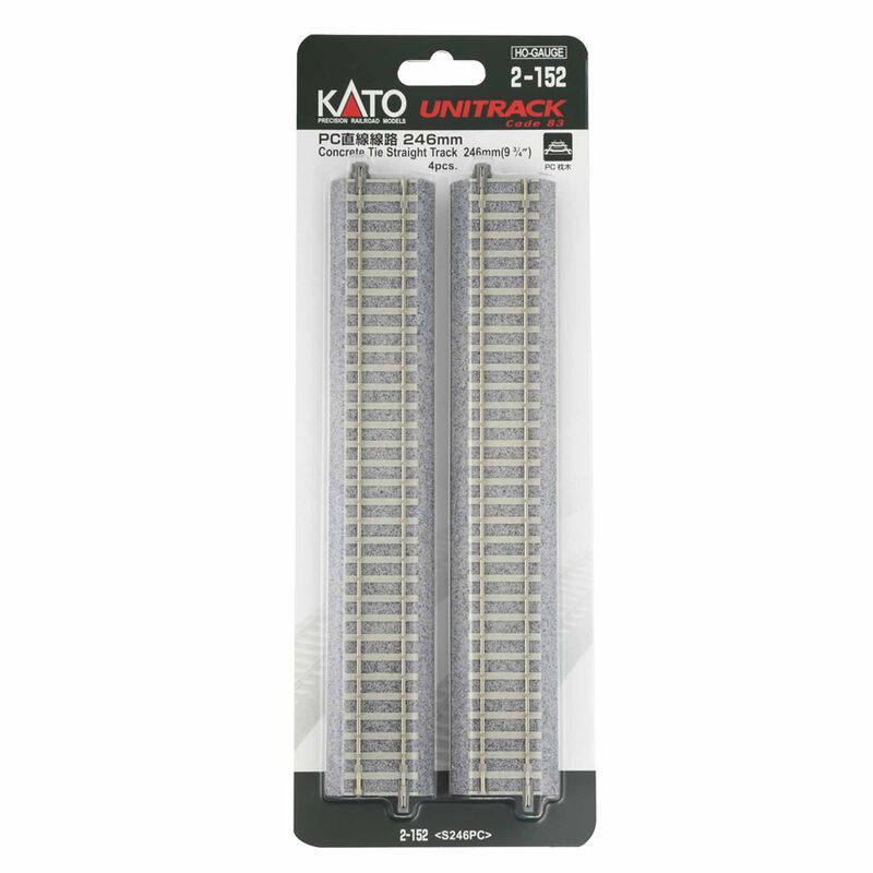 Kato USA, Inc. HO 9.75" (246mm) Straight Track Concrete Tie (4)