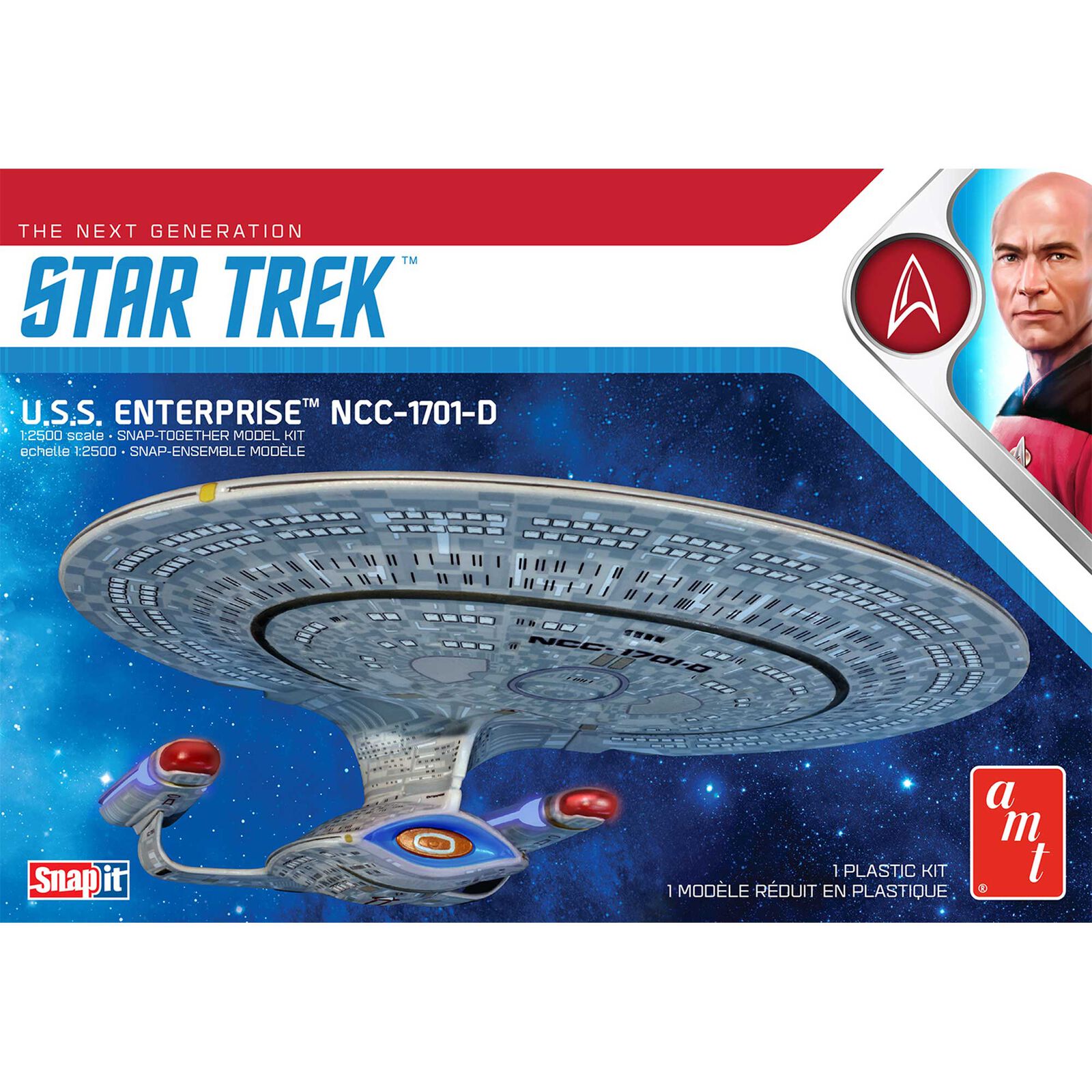 1/2500 Star Trek USS Enterprise-D, Snap Model Kit