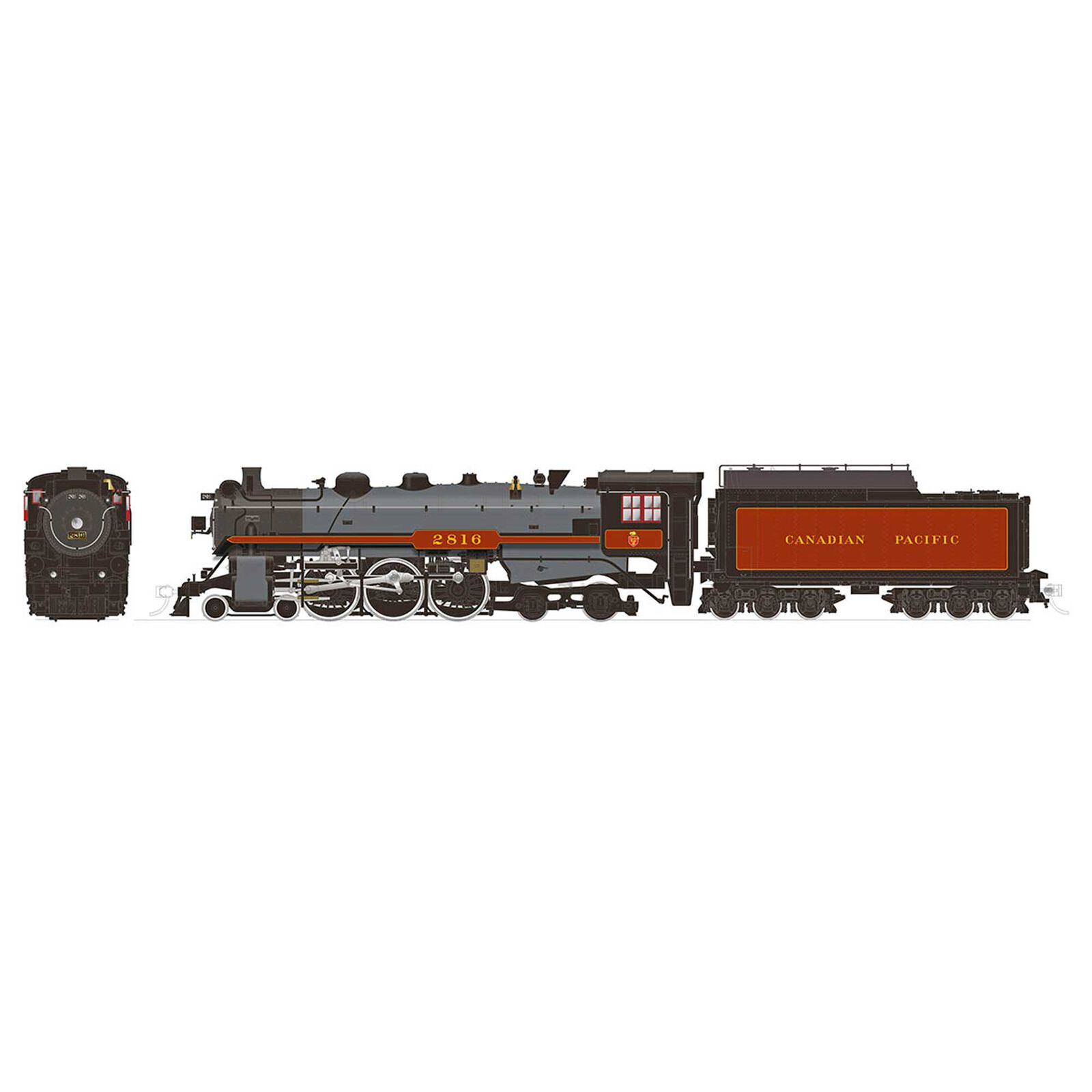 HO H1a 4-6-4 Hudson Locomotive with DCC & Sound CPR #2816 Excursion