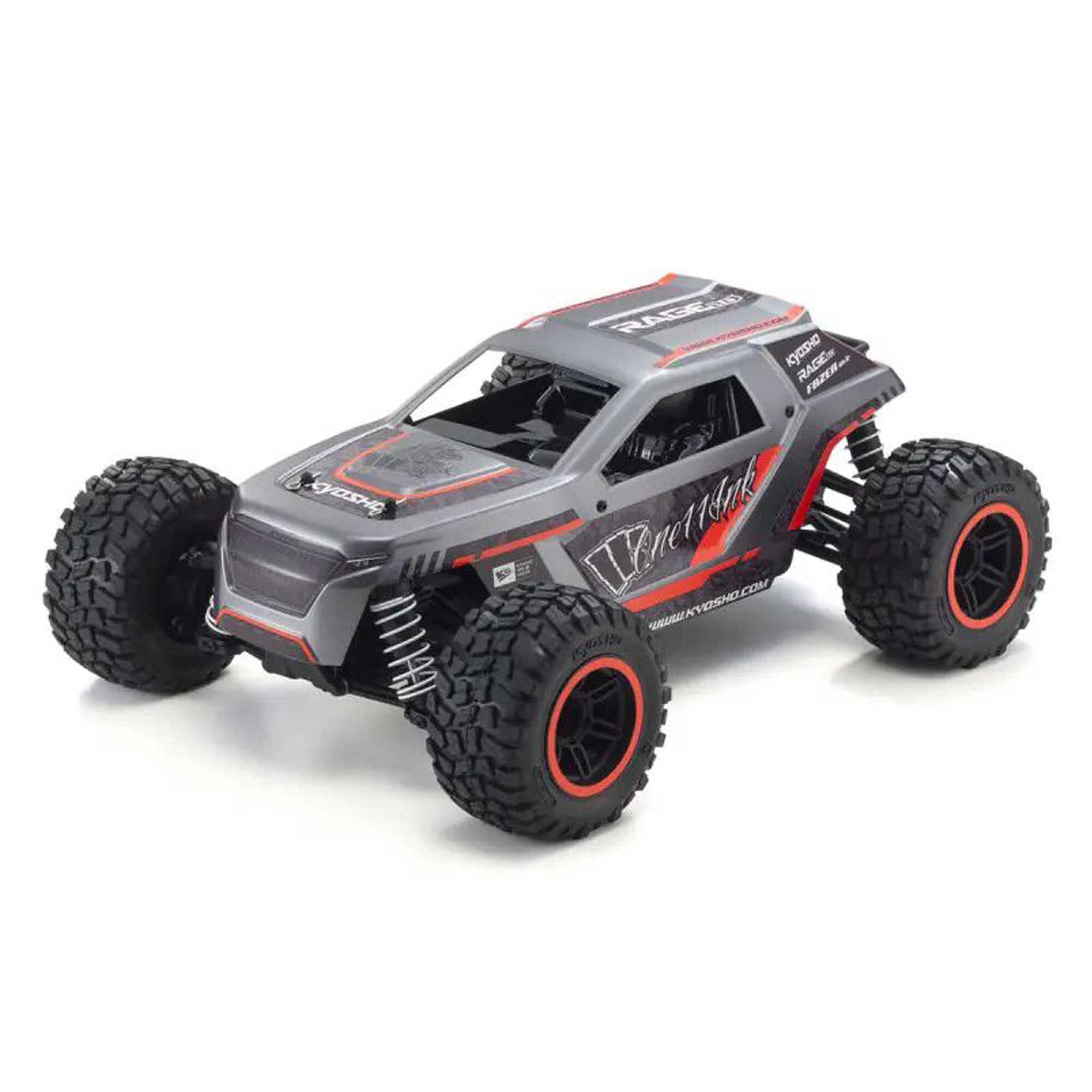 ラジコン　京商　kyosho RAGE2.0 Kyosho 1/10 Fazer Mk2 Rage 2.0 4x4 Monster Truck RTR, Red | Tower