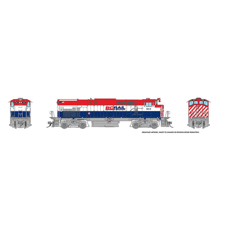 HO M-420 DC Locomotive BCR Red, White, Blue #642