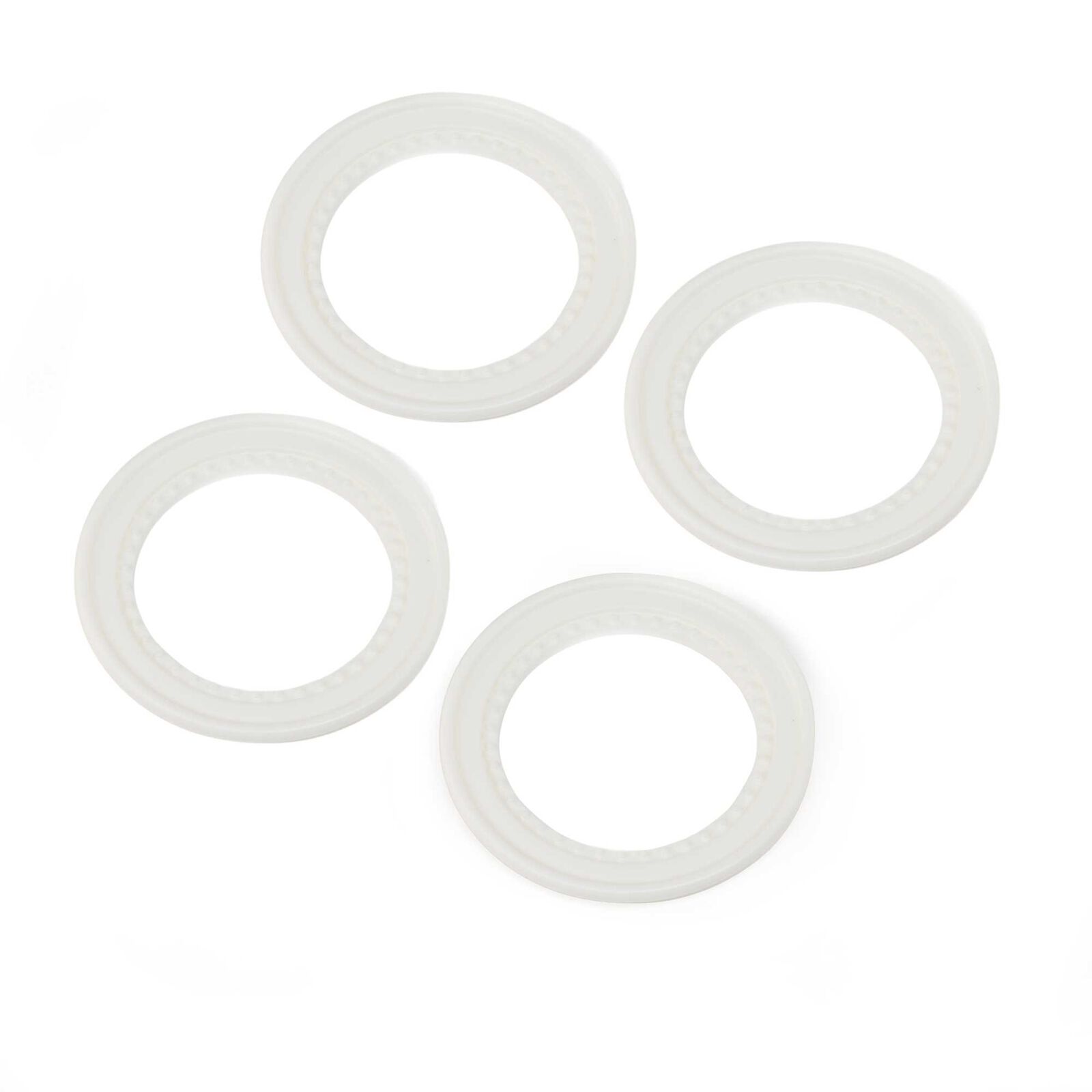 Snap-in Beadlock Rings, White (4): LMT 2.0