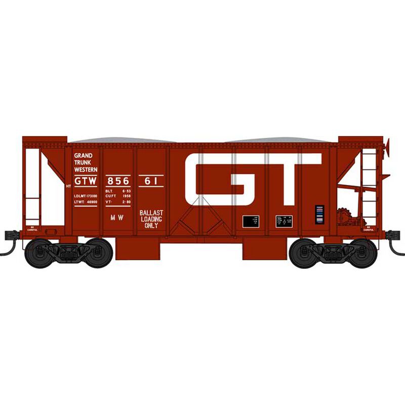 HO 70 Ton 2 Ballast Car with Side Chutes, GTW 85663