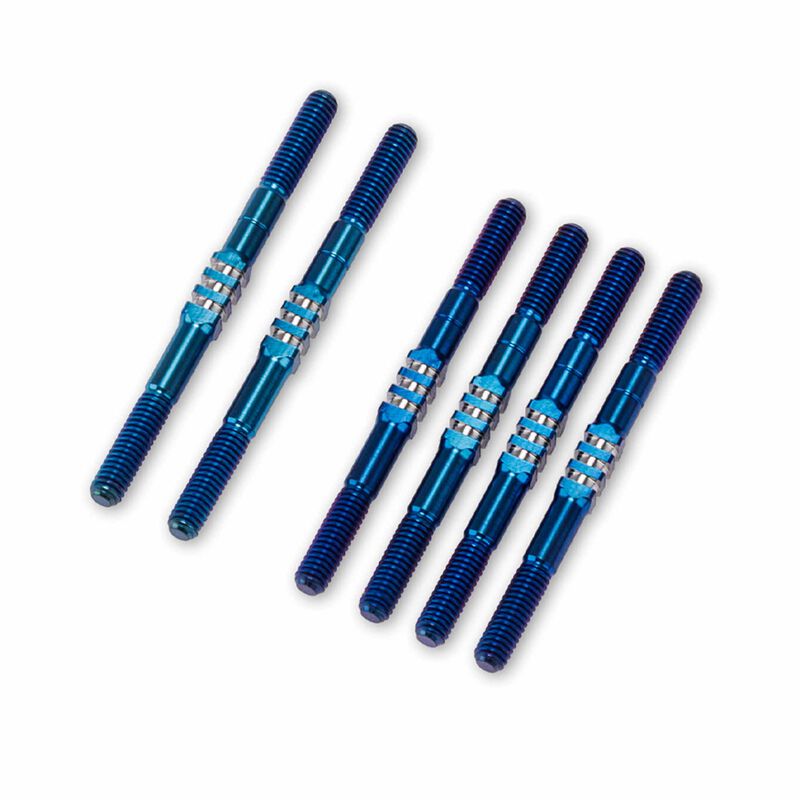 Titanium Fin Turnbuckles, Burnt Blue, 1/10 Team Associated RC10B84 (6)
