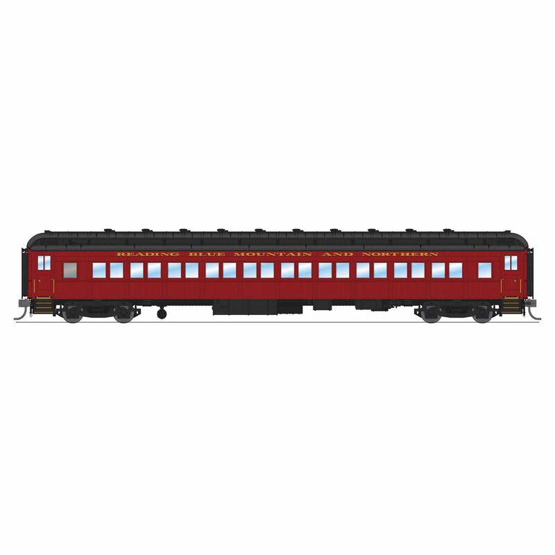 HO RBMN 80' Passenger Coach, Maroon Scheme