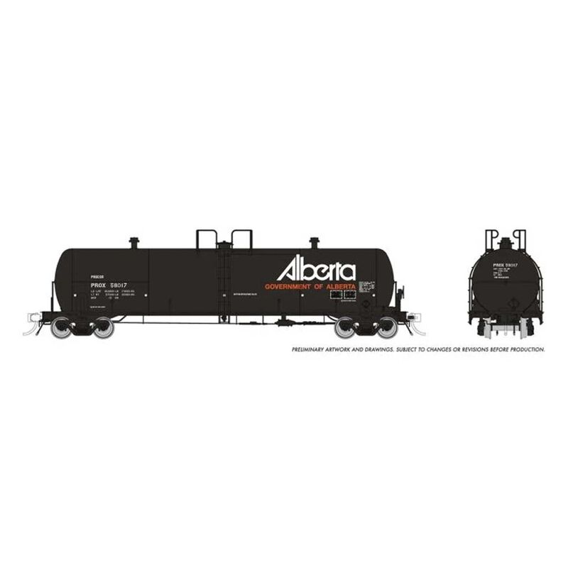 HO Procor 20K gal Tank Car: PROX - Gov. of Alberta: 3-Pack #2