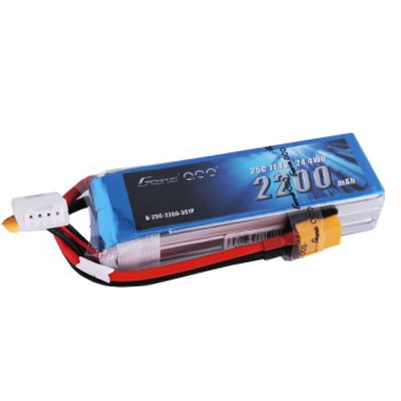 11.1V 2200 Capacity 3S Voltage 25C Rate XT60
