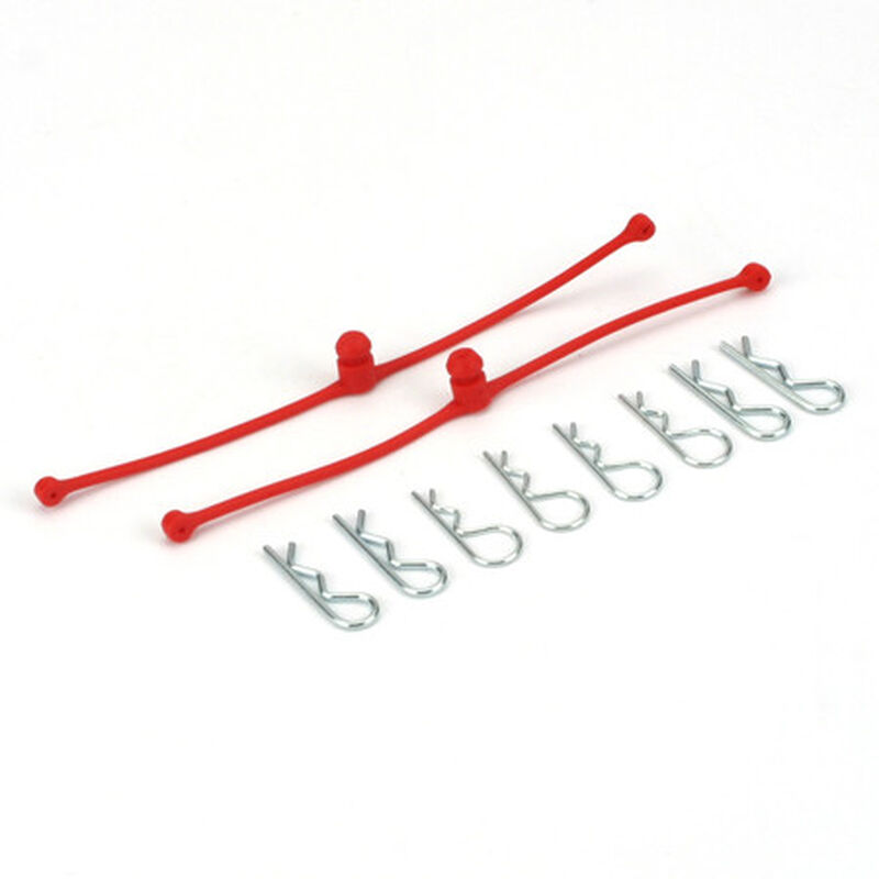 Body Klip Retainers, Red (2)
