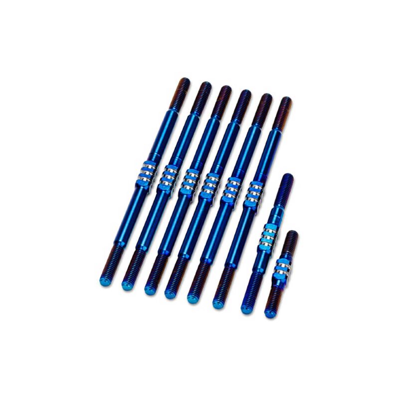 Fin Titanium Turnbuckle Set, Burnt Blue: RC10T