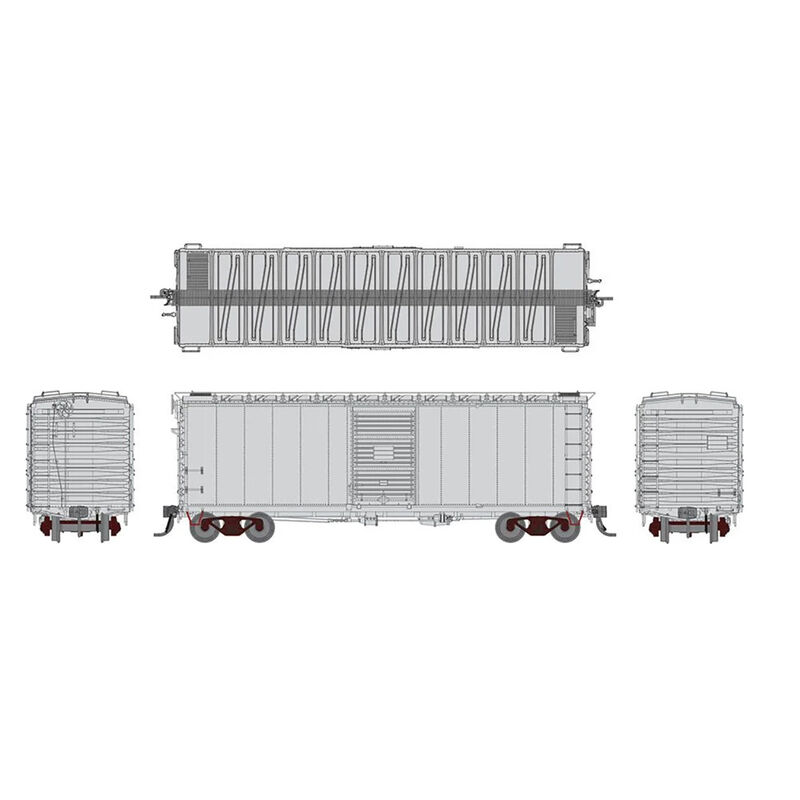 HO GN 40' Boxcar with Late IDNE Undecorated