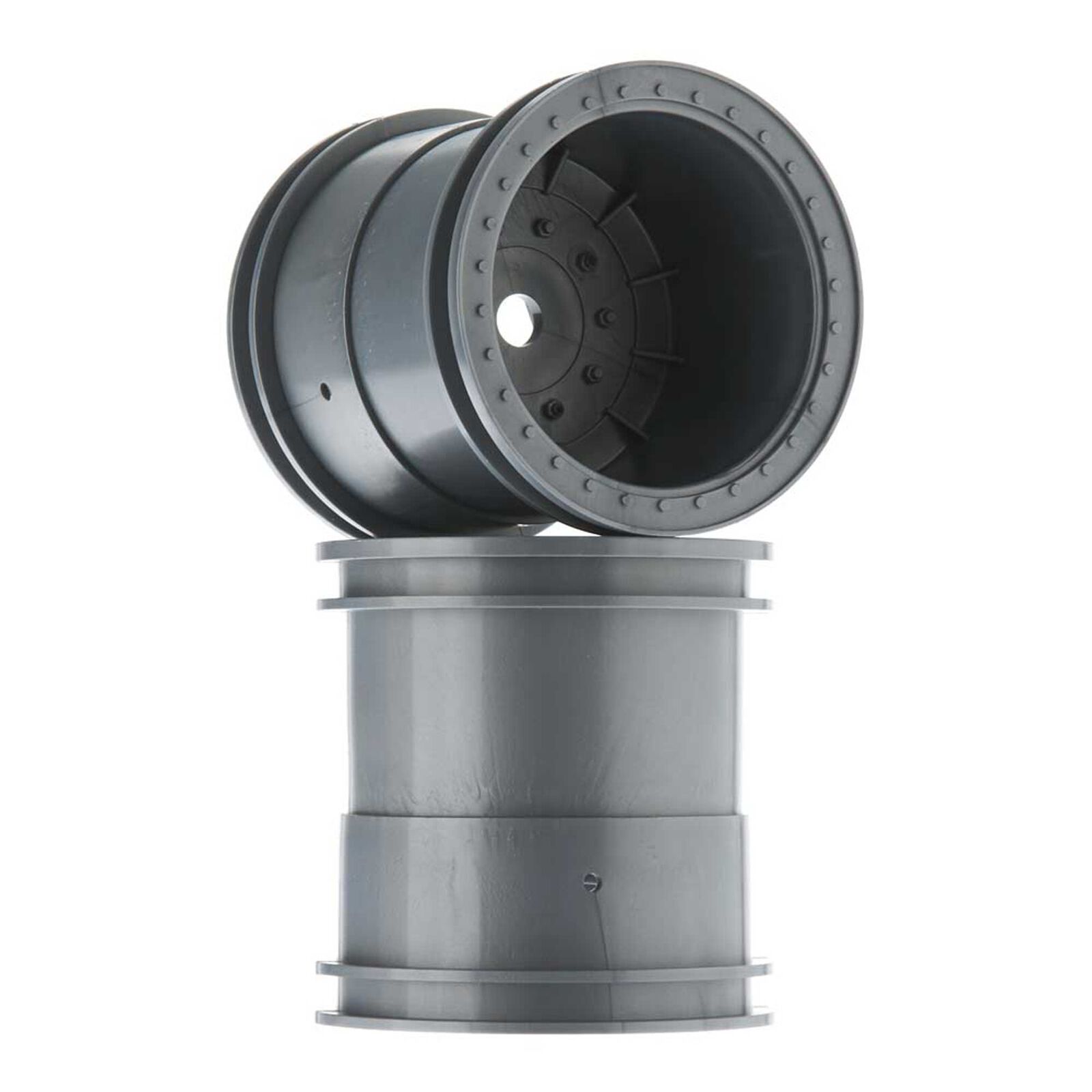 1/10 2.2 Monster Truck Wheels, 12mm Hex, Silver (2)