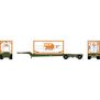 HO Drop-Frame Spread-Axle Chassis with Container, Chassis- Green #122456; Container- SCFU #885025 2