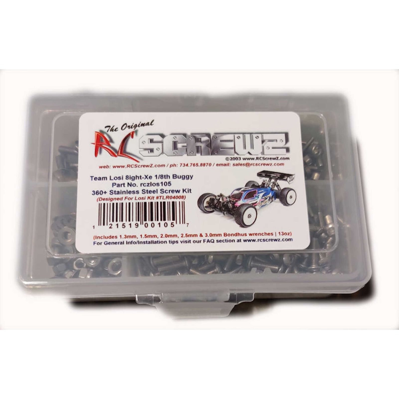 Stainless Steel Screw Kit: TLR 8IGHT-XE