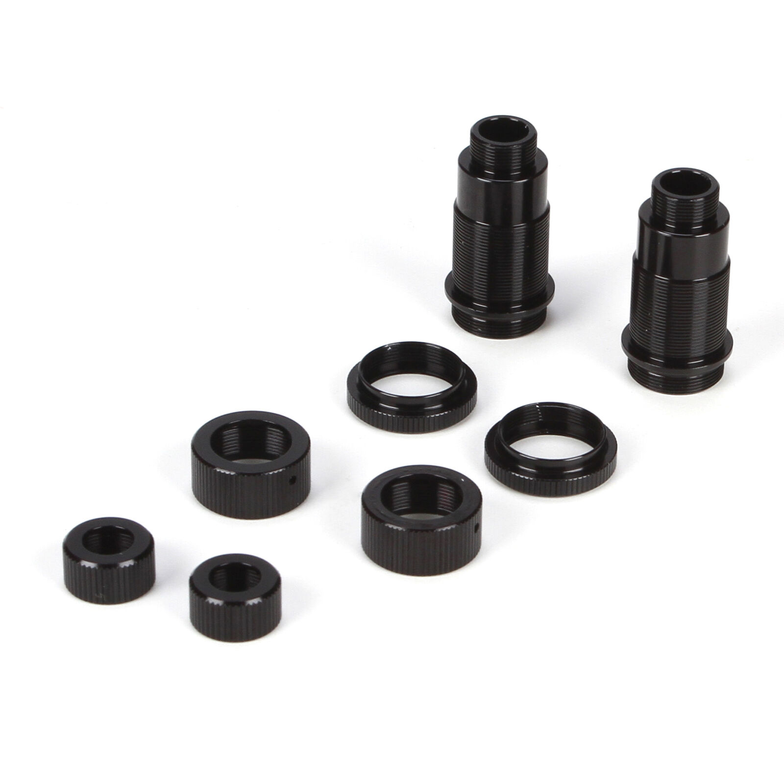 Rear Shock Body Set, Aluminum, Black: Mini 8IGHT