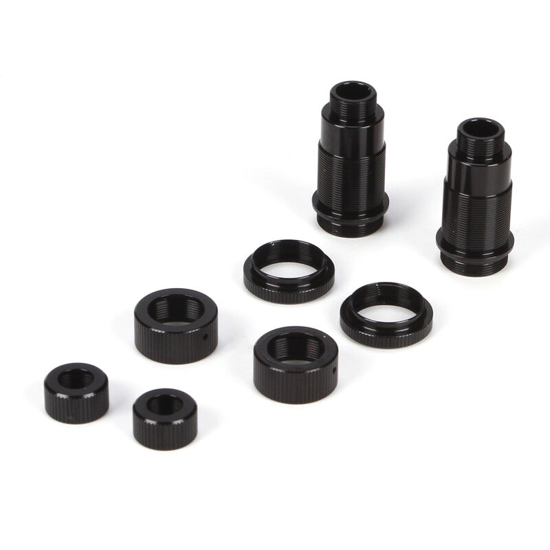 Rear Shock Body Set, Aluminum, Black: Mini 8IGHT