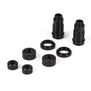 Rear Shock Body Set, Aluminum, Black: Mini 8IGHT
