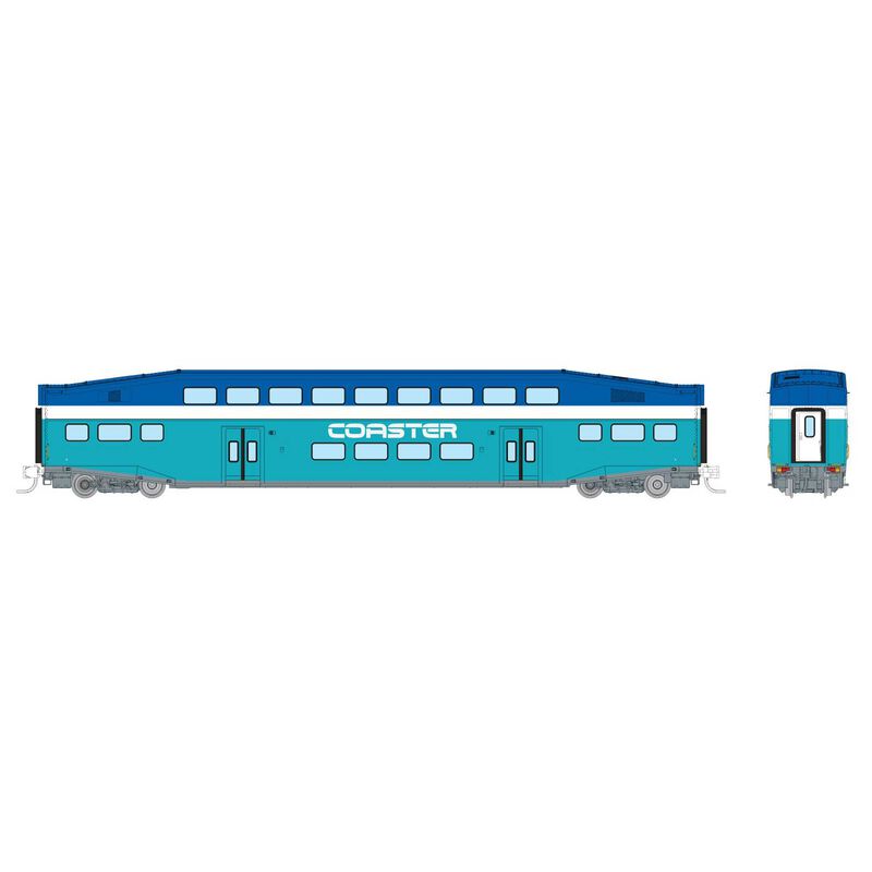 N Bilevel Commuter Car: Coaster - Early: Single Coach