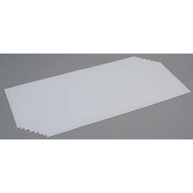 White Sheet .010 x 8 x 21 (8)