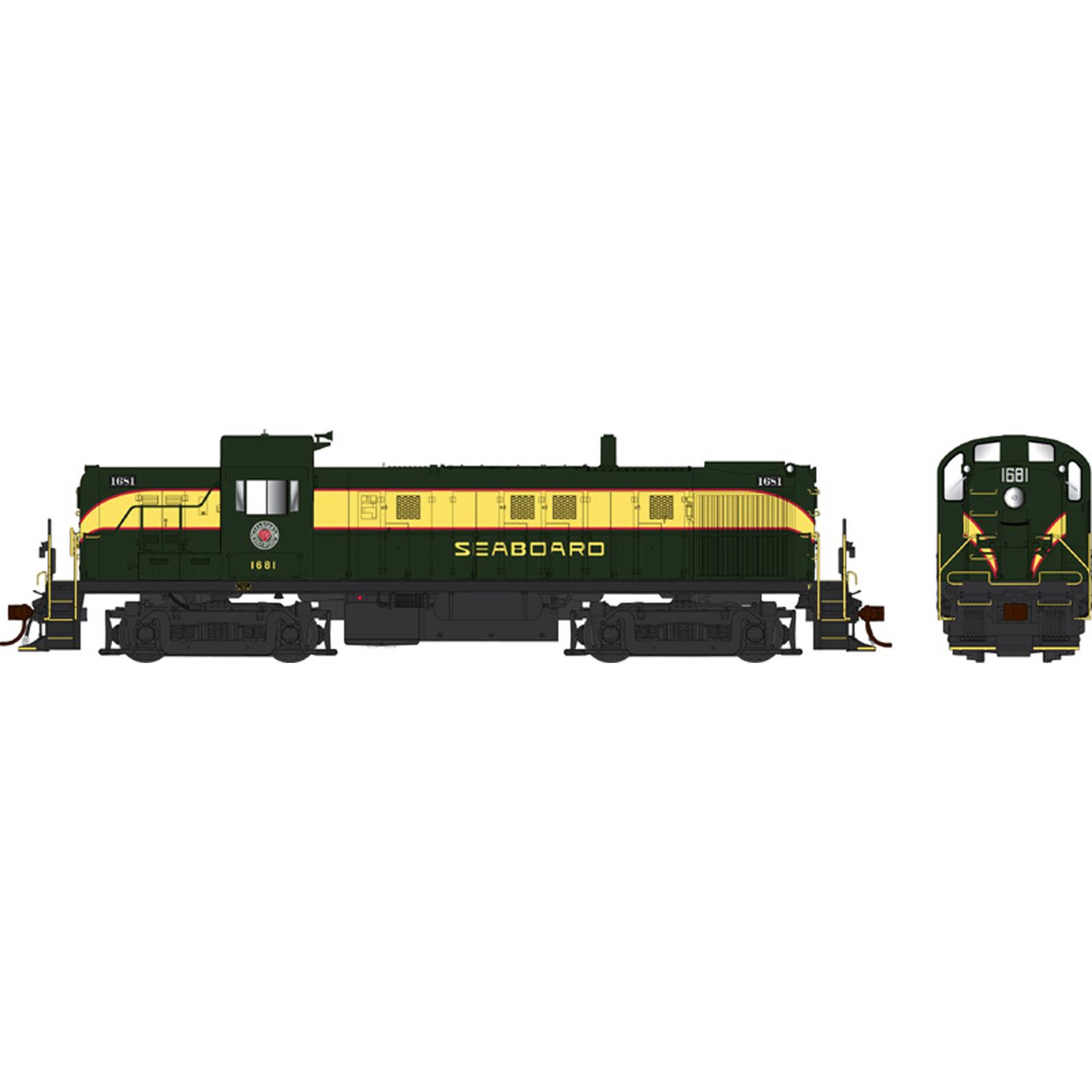 HO RS-3 Phase 2 Locomotive with DCC & Sound, SBD #1681