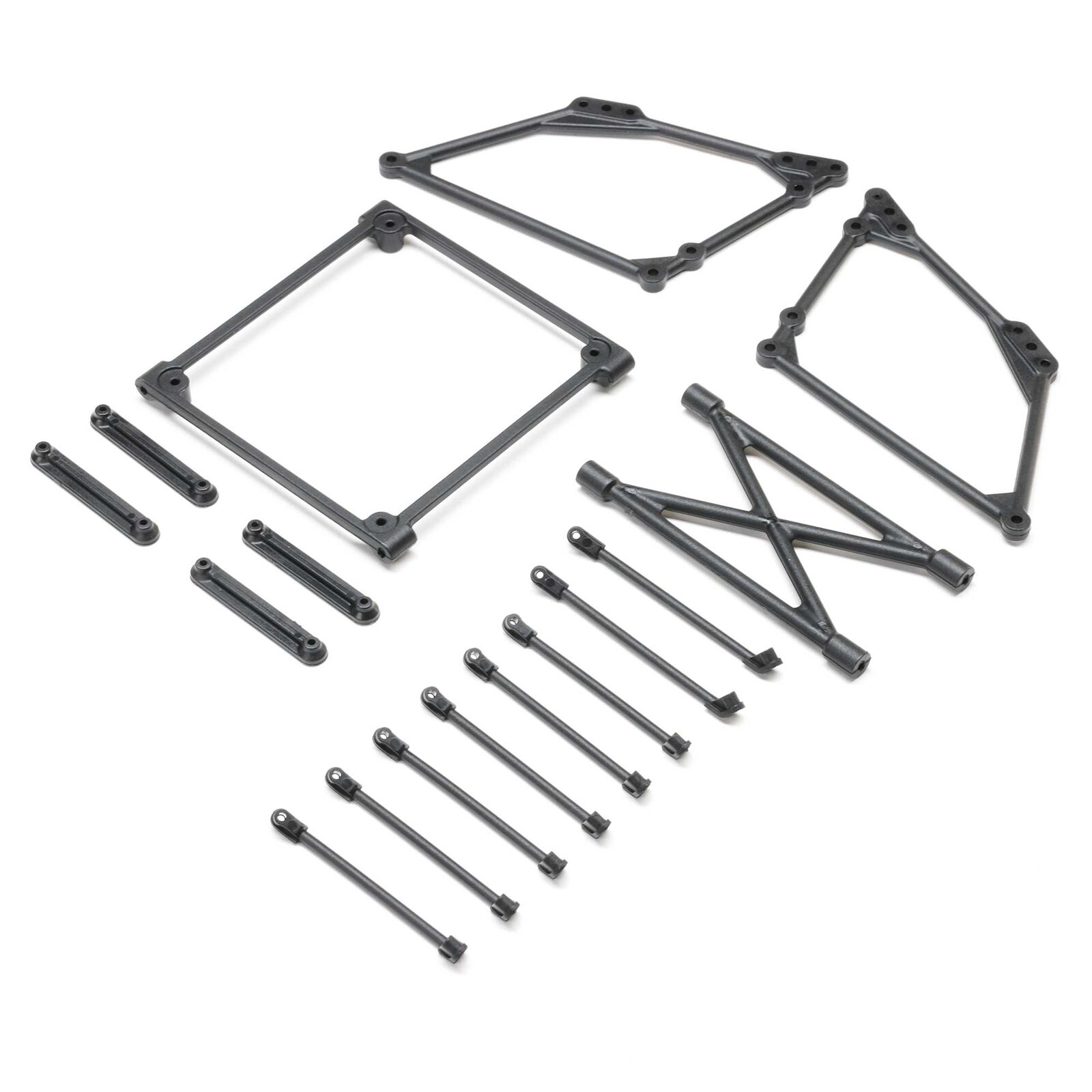 Top Wing Mount Set, Black: 22S Sprint