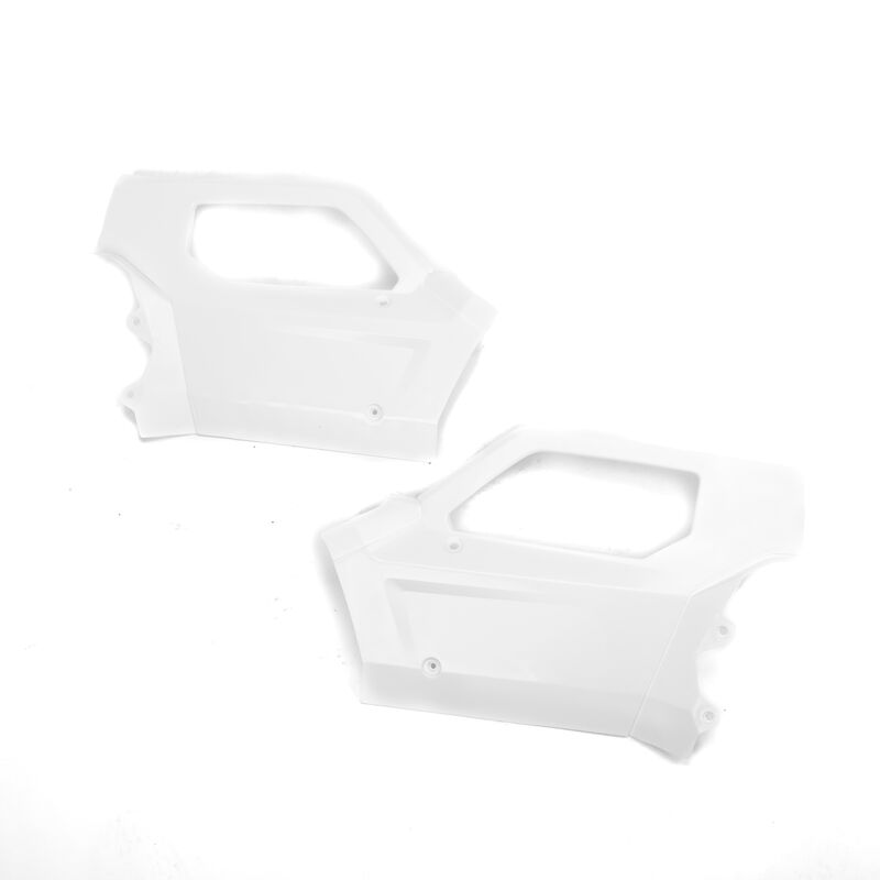 Losi Body Panel, Door, Left/Right, White: 5IVE-T 3.0