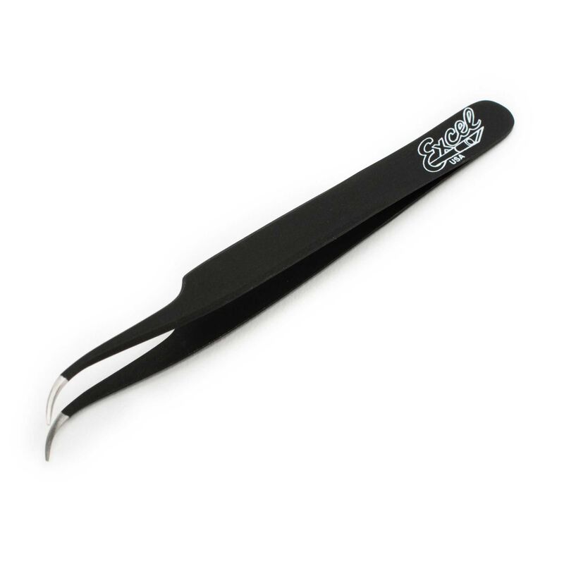 Slant Point Tweezers, Black