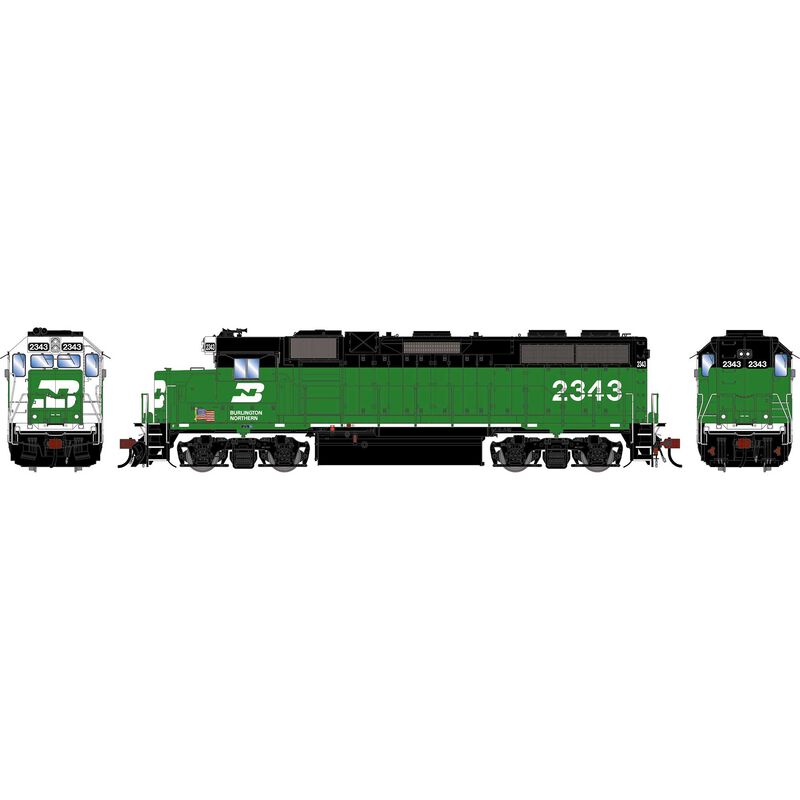 HO GEN GP38-2 Locomotive w/DCC & Sound, BN #2343