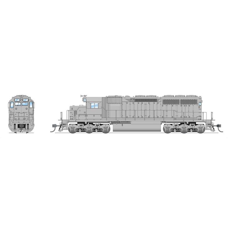 HO EMD SD40 Locomotive, Unpainted, C&O Details