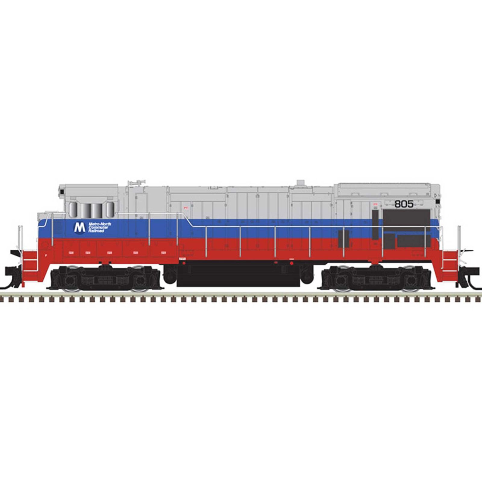 HO B23-7 Locomotive Metro-North #803, Gold/Black/Red/Silver