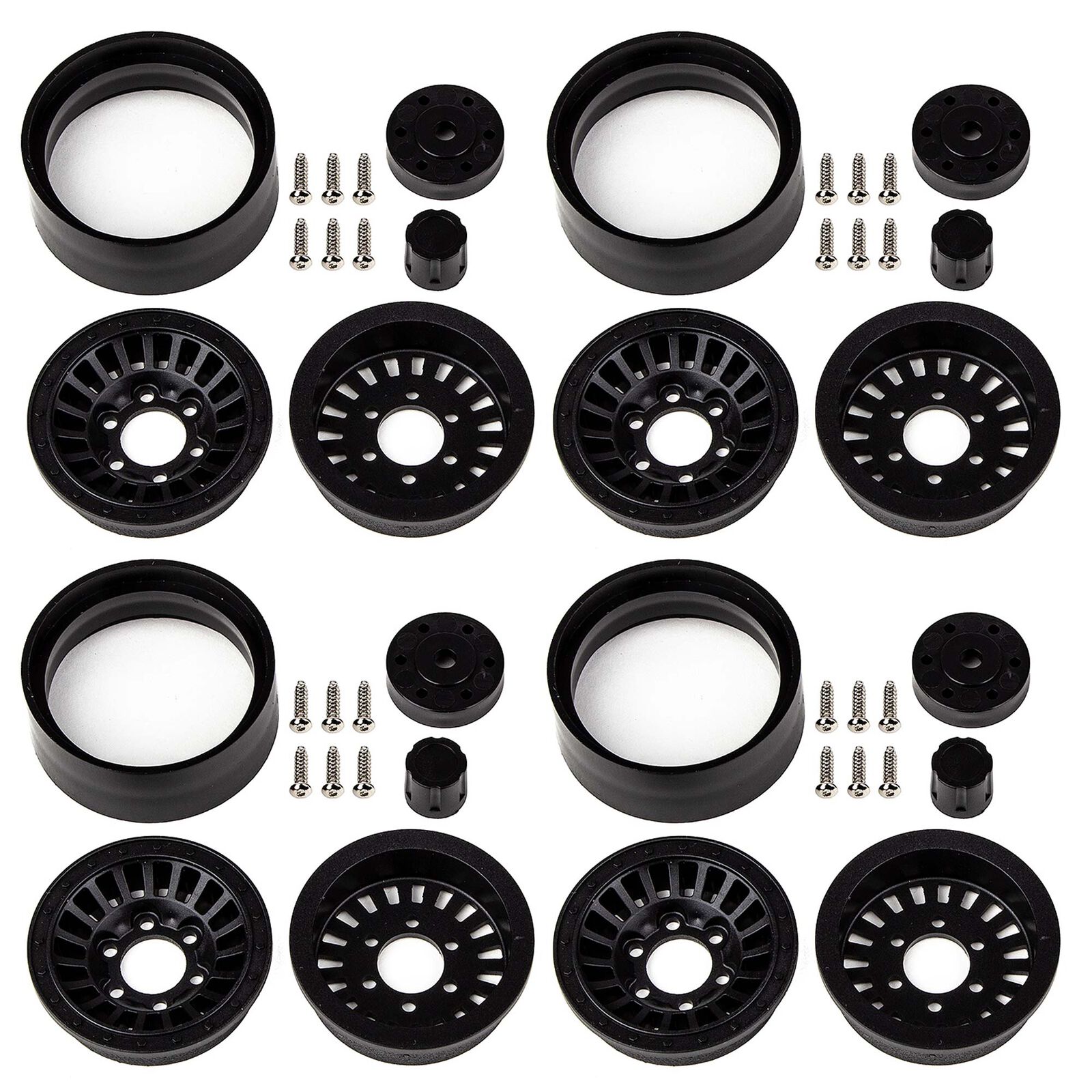 1/10 Urbine 1.55" Rock Crawler Wheels, Black (2)