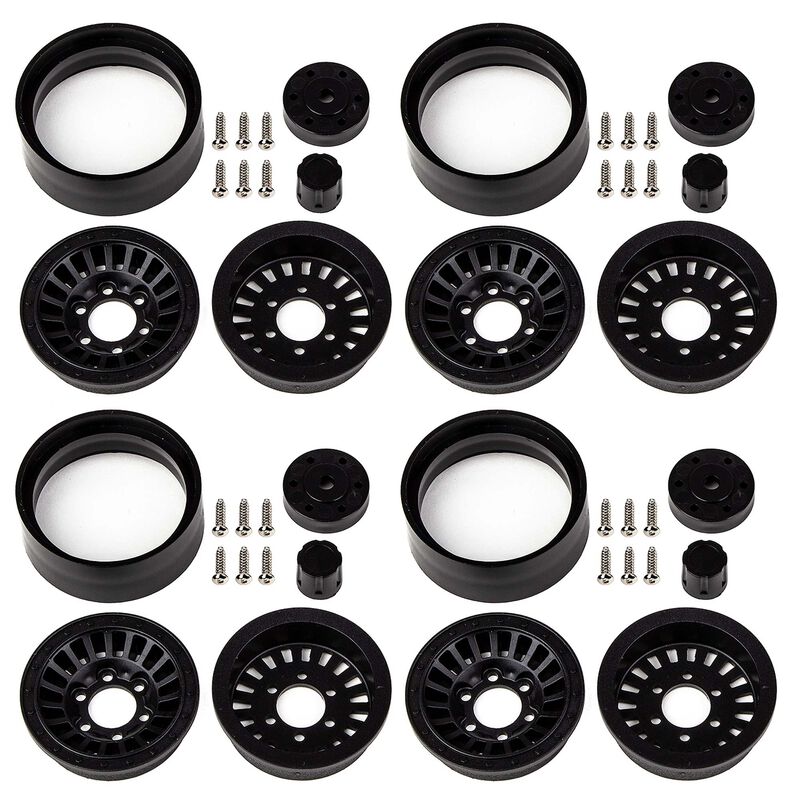 1/10 Urbine 1.55" Rock Crawler Wheels, Black (2)